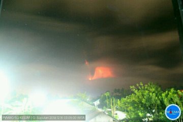 Gunung Soputan erupsi, status Siaga