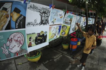 Pameran Kartun Anti Korupsi di Sekolah