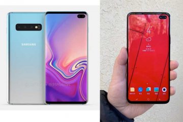 Geser layar, cara buka kamera depan Galaxy S10