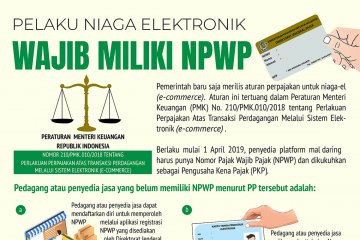 Pelaku niaga elektronik wajib milik NPWP