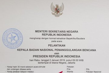 Pelantikan Kepala BNPB ditunda