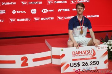 Tanpa pelatih, Antonsen raih gelar juara Indonesia Masters