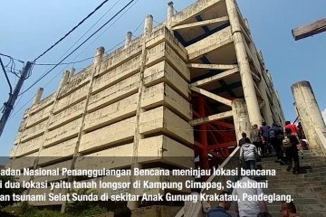 BNPB tinjau longsor Sukabumi dan Anak Krakatau
