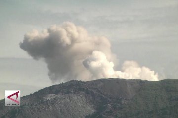 Gunung Api Ibu Halmahera Barat meletus