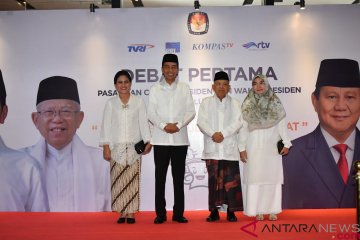 Joko Widodo-Ma'ruf Amin tiba di lokasi debat