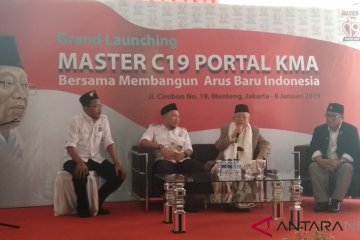 Ma'ruf Amin hadiri peresmian Master C19 Portal KMA