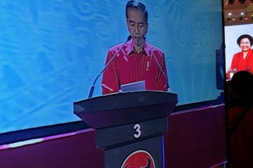 Presiden Jokowi hadiri peringatan HUT Ke-46 PDIP