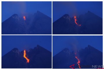 Gunung Merapi alami sembilan kali guguran lava pijar