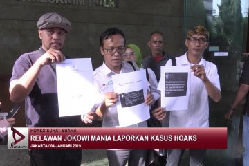 Relawan Jokowi Mania laporkan kasus hoaks