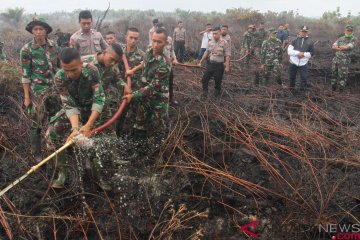 Alat berat dikerahkan BPBA Aceh atasi kebakaran gambut