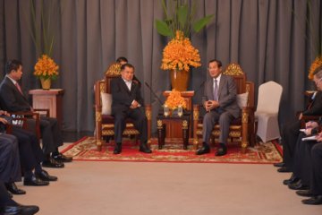 Wapres JK-PM Kamboja temu bilateral di Lotus Blanc Resort Siem Reap