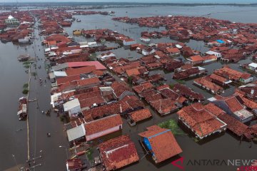 Foto udara banjir di Pekalongan