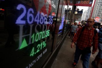 Bursa Hong Kong ditutup menguat, indeks Hang Seng naik 0,22 persen