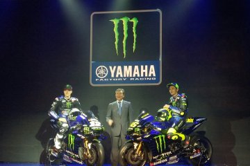 Rossi dan Vinales kenalkan "livery" baru Yamaha YZR-M1 di Jakarta