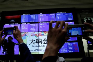 Saham Jepang melonjak, Indeks Topix sentuh tertinggi 31 tahun