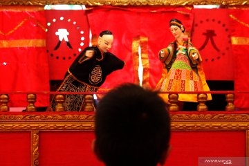 Wayang hibur pengunjung Pekan Budaya Tiongkok di Yogyakarta