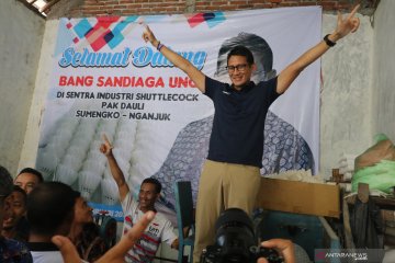 Kampanye Sandiaga Uno di Nganjuk