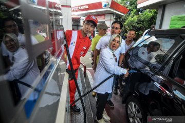 Pantau harga BBM, Dirut Pertamina sidak ke SPBU
