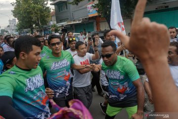 Kampanye di Pekalongan, Sandiaga Uno jalan sehat bersama warga