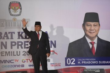 Prabowo Subianto tiba di lokasi debat