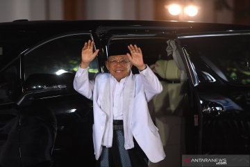 Ma'ruf Amin tiba untuk menonton debat