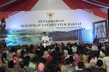 Presiden: sertifikasi rakyat bukan untuk permudah perusahaan properti kuasai lahan