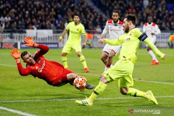 Liga Champions: Lyon vs Barcelona imbang 0-0