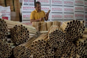 Produksi sedotan bambu