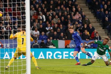 Gol Vardy dan Gray bantu Leicester tekuk Brighton