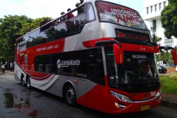 Arak-arakan timnas U-22 gunakan bus Persija