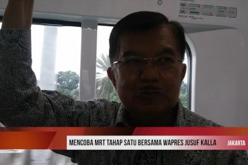 Mencoba MRT tahap satu bersama Wapres JK