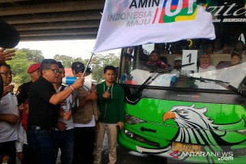 Hasto lepas Relawan Gelar Tour Tol Trans Sumatera