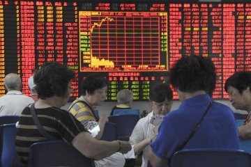 Bursa saham China menguat, saham terkait perdagangan bebas berguguran