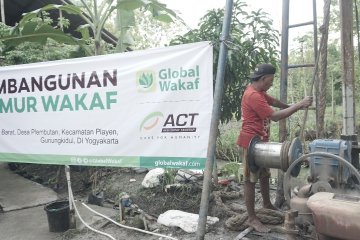 Global wakaf ACT DIY bangun sumur  di Gunung Kidul