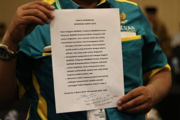 Pimpinan Baznas tandatangani pakta integritas netral dalam Pemilu