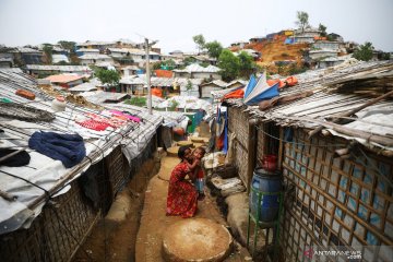 Kamp pengungsi Rohinya di Bangladesh selatan terbakar
