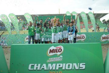 Tim SDN 020584 Binjai Sumut juara Football Championship Medan 2019