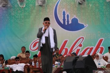 Ma'ruf Amin hadiri tabligh akbar di Mandailing Natal