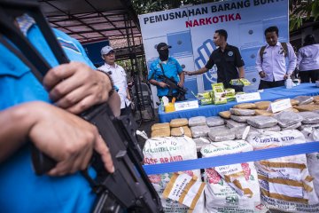 BNN musnahkan 1,3 ton barang bukti narkotika