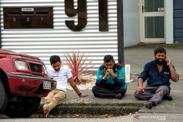 Suasana pasca penembakan di masjid Al Noor