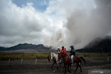 Abu Bromo tak sampai mengganggu penerbangan di Juanda