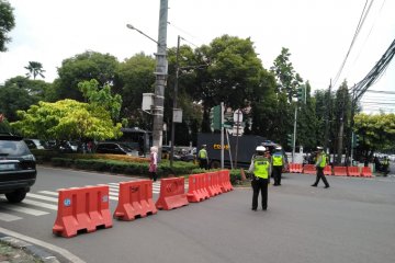 Jalan Imam Bonjol ditutup untuk gladi resik simulasi unjuk rasa di KPU