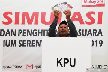 Simulasi pelaksanaan Pemilu 2019 di Sumenep