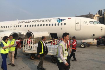 Garuda serahkan jenazah gempa Lombok ke Menteri Transportasi Malaysia