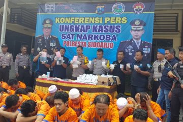 Polresta Sidoarjo ungkap 22 kasus narkoba