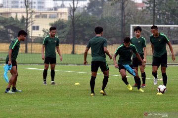 Latihan Timnas U-23 jelang lawan Vietnam