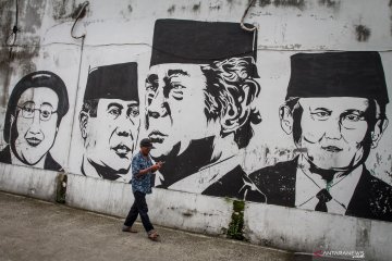 Mural mantan presiden Indonesia