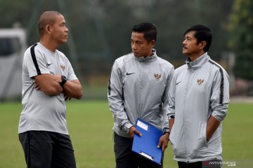 Latihan timnas U-23 jelang lawan Brunei
