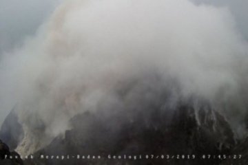 Awan panas Merapi meluncur sejauh 1.250 meter