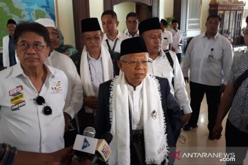 Ma'ruf Amin temui generasi milenial dan ulama di Palembang